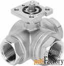 шаровой кран festo vzbe-1-t-63-f-3l-f05-v15v15 dn25 pn63