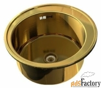 врезная кухонная мойка zorg inox zr-510 gold 51х51см нержавеющая сталь