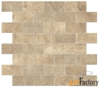 мозаика atlas concorde aix beige minibrick tumbled 30.5x30.5