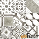 плитка керамогранит unica maiolica mix maiolica black mix (9 patterns)