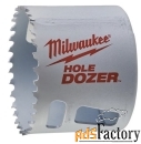 биметаллическая коронка (16шт) milwaukee hole dozer holesaw 60 мм