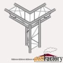 dura truss dt 23-с33ld узел стыковочный 3-х лучевой, 90гр, алюминиевый