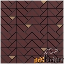 мозаика marazzi eclettica purple mosaico bronze 40x40 (m3j4), м²