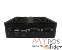 pos-компьютер mypos nano n2830, 4gb, ssd 120 gb, 4 usb, 2 com, 12v3a, 