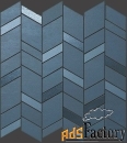 мозаика atlas concorde mek blue mosaico chevron wall 30.5x30.5