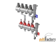 коллектор в сборе с расходомерами 1quot; вр-3/4quot; нр, 4 выхода