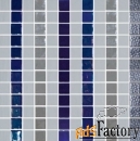 мозаика onix mosaico deco patterns stripes blue grey 31.1x31.1