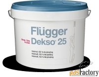 краски для стен flugger dekso 25 краска акриловая эктро прочная, полум