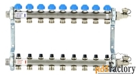 коллектор распределительный uni-fitt н 1 9 выходов с регулировочными и