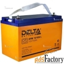 аккумулятор delta dtm-12100l (12в, 100ач / 12v, 100ah / вывод под болт