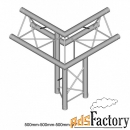 duratruss dt 23 c31-uldr 3way corner 90 узел стыковочный 3-х лучевой, 