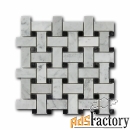 плитка art natura basket weave bianco carrara + nero marquina