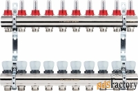 коллекторная группа с расходомерами и термостатическими клапанами на 1