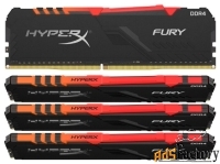 оперативная память 8 гб 4 шт. hyperx fury rgb hx436c17fb3ak4/32