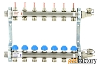 коллектор распределительный uni-fitt н 1 7 выходов, с расходомерами и 