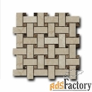 плитка art natura basket weave botticino fiorito + dark imperador