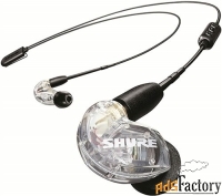 беспроводные наушники с микрофоном shure se215 clear (se215-cl+bt2-efs