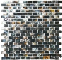 мозаика original style mosaics mother of pearl dark brickbond 31x31.8