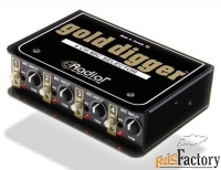 radial gold digger (ms4) селектор микрофонного сигнала, 4 xlr входа, 1