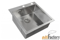 врезная кухонная мойка zorg inox rx-5151 51х51см нержавеющая сталь