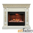 с широким очагом 3d real-flame ekaterina 26 wt с очагом 3d helios 26