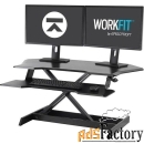 платформа ergotron 33-468-921 workfit corner standing desk converter, 