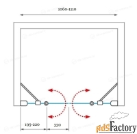 душевая дверь roth tower line tdn2 110х200