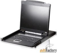 консоль kvm aten cl1000n-ata-rg 19quot;, svga+kbd+mouse ps/2, с kvm-шн