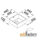 мойка blanco 521584 zerox 400-if нерж.сталь зеркальная полировка с отв