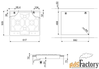 газовая варочная панель smeg pgf64-4