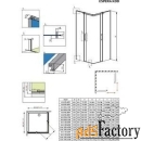 душевая дверь radaway espera kdd/r 80 прозрачная, хром, правая (380150