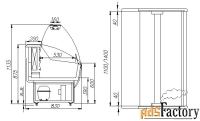 витрина морозильная полюс g85 sl 1,5-1 (вхсн-1,5 полюс эко)