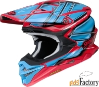 shoei vfx-wr glaive tc-1 шлем кроссовый, сине-красный / s