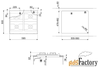 газовая варочная панель smeg srv864avogh2