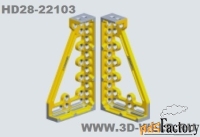 угловой кронштейн 375x100x600 мм для сварочного стола 3d-weld d28 2-28