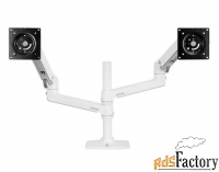 двойное настольное крепление ergotron lx dual stacking arm 45-492-216,