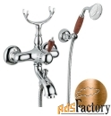 душевой набор (гарнитур) nice funny 6000-3 (bronze, white handle) брон