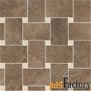 versace marble mosaico intreccio marrone beige керамогранит (29,1 x 29