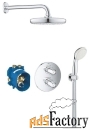 верхний душ встраиваемый grohe grohtherm 1000 new 34614001 хром