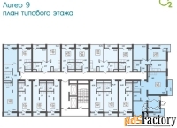 2 - комн.  квартира, 43 м², 4/19 эт.