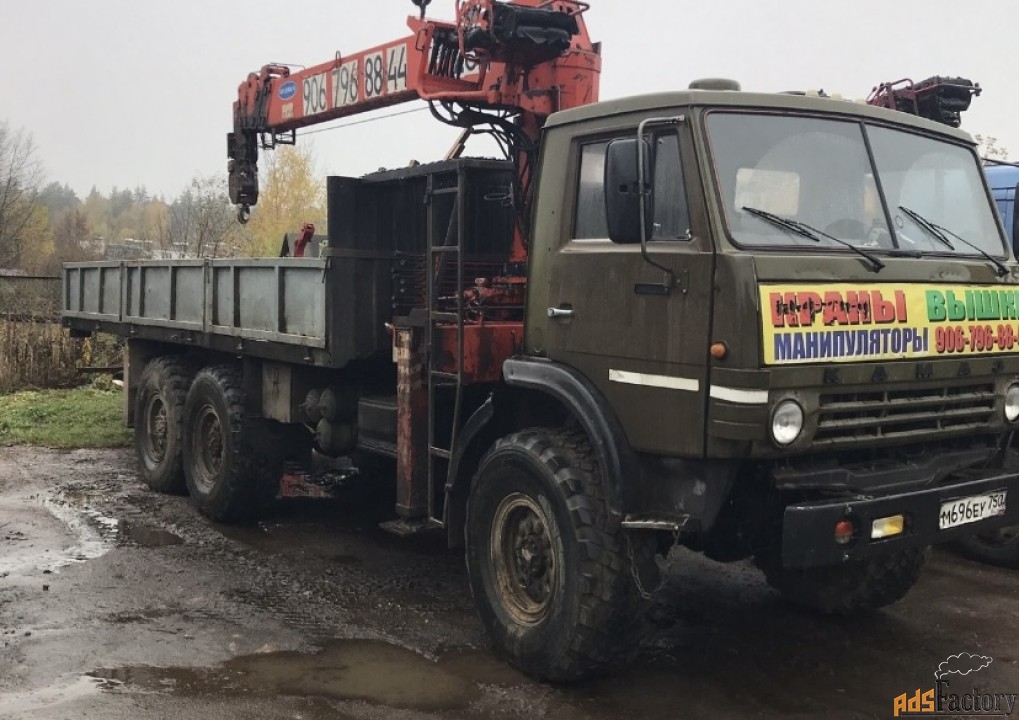 Аренда и услуги манипулятора -вездехода, стрела 7т, 23м, борт 10т, 6м
