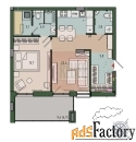 1 - комн.  квартира, 57.4 м², 7/11 эт.