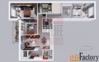 3 - комн.  квартира, 116.8 м², 3/11 эт.