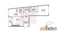2 - комн.  квартира, 54.83 м², 9/10 эт.