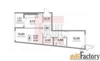 2 - комн.  квартира, 54.83 м², 5/10 эт.