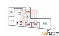 2 - комн.  квартира, 54.83 м², 6/10 эт.