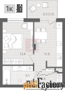 1 - комн.  квартира, 35 м², 1/7 эт.