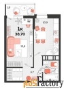 1 - комн.  квартира, 39 м², 7/24 эт.