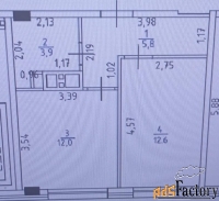 1 - комн.  квартира, 34 м², 6/9 эт.
