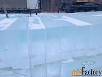 Лед,блоки льда для скульптур, лед строительный